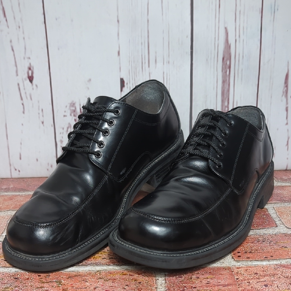 Sketchers Black Leather Oxford Dress Shoes 10.5‎ #5222 Y2K Chunky Academia Italy